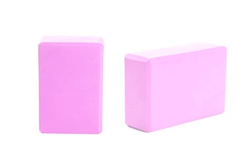 Mind-Reader-Set-of-2-High-Density-EVA-Foam-Blocks-Non-Slip-Surface-for-Yoga-Pilates-Meditation-Supports-Deepen-Poses-Improve-Strength-and-Aid-Balance-and-Flexibility-2-Pack-Pink