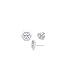 Tory Burch Hex-Logo Stud Earrings Silver With Dust Cover