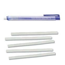 Koh-I-Noor Rubber/Pen 12.5 cm Long with 5 Replacement Rubbers Blue