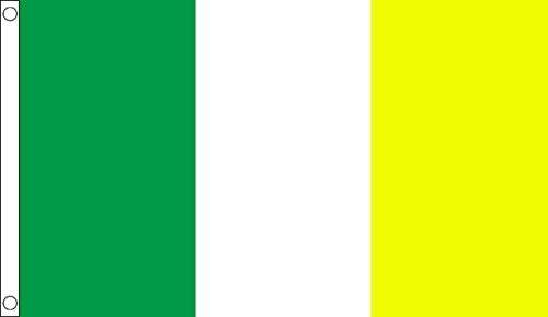 Green, White and Gold Irish County Flag 5ft x 3ft