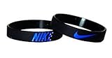 Nike NK2 Baller Band Silicone Rubber Basketball Baseball Football Running Wristband Bracelet (BLACK/BLUE)