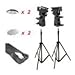 CowboyStudio Doulbe Off-Camera Flash Shoe Mount Swivel Umbrella Kit for Select Nikon/Canon Models
