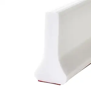 66 Inch Collapsible Shower Threshold Water Dam Shower Barrier and Retention System and Keeps Water Inside Threshold