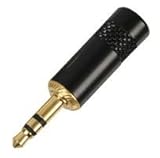 Neutrik NYS231BG 3.5mm Stereo Plug Black with Gold