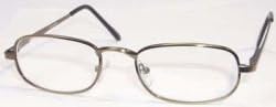 Spring Hinge Half Frame in Antique Gold, 4.00 Strength, by American Reading Glasses