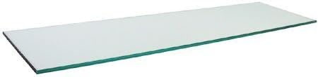 8" x 30" Rectangle 3/8" Tempered Clear Glass Shelf
