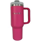 SamAya 40oz Stainless Steel Tumbler, Vacuum Insulated, Leak/Spill Resistant, BPA-Free (Pink)