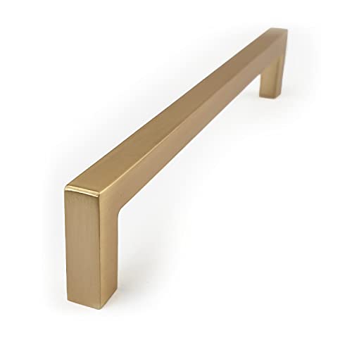 French Furniture Fittings Matt Brushed Brass Finish Kitchen Cabinet D Pull Handles - Set of 6, Cupboard Drawer Bedroom Furniture Bow boss Handles Available in 128mm or 160mm (160mm Between fixings) — image 1