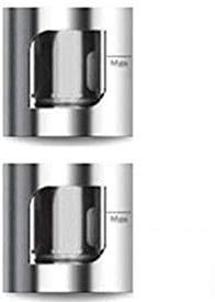 Aspire Pockex AIO Replacement Glass with Metal Cover x 2 (Silver/Stainless Steel) for PockeX Kit - SmartGek package -Nicotine Free