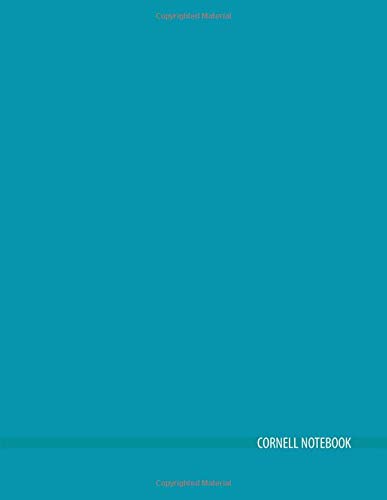 Cornell Notes Notebook - Teal: Large 8.5"x11" - 125 Sheets | 250 Pages - Cornell Note-Taking Method Journal For High School College University Students
