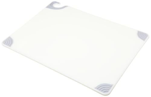 San Jamar cbg182412wh Tabla de cortar SAF-T-grip, color blanco, 457 mm x 610 mm x 13 mm D, Blanco