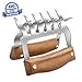 Upgraded Meat Claws - Premium Stainless Steel Meat Shredder with No-Slip Wooden Handle & BPA-Free Forks, Perfect for Shredding, Pulling, Handing, Lifting & Serving Pork, Turkey & Chicken (2 Pcs) primary