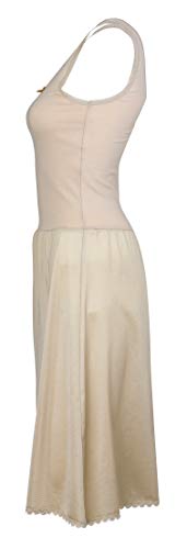 image for TruFit Sleeveless Full Length Slip for Women - 100% Cotton - Elegant L