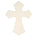 Unfinished Wood Wall Cross - 3-Pack Large Cross, 11.8 x 15.5-Inch Hanging Cross for DIY Craft, Religious Home Decoration