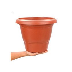 ASFA Deals Plastic Round Planter 10 inch (Pack of 6 with Tray)