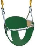 Wholesale Playgrounds RPES-14G Rubber Half Bucket Seat-Green Swings