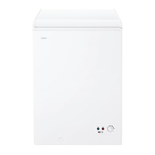 Candy CCHH 100E Gefrierschrank, horizontal, Breite 55 cm, 97 l, statische Technologie, 1 Korb, externe elektronische Steuerung, Temperaturanzeige, Alarm, Temperaturerhoehung, 39 dB, Weiss