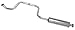 Walker 56000 Direct Fit Exhaust Resonator and Pipe Assembly for Hyundai Elantra
