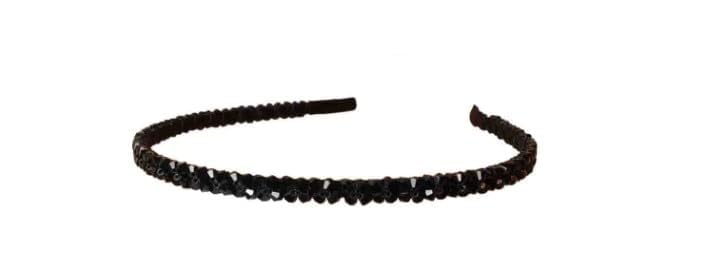 Photo 1 of "Crystal Beaded Headband for Women, Fashion Super Shiny Women Two Rows Black Crystal Beads Headband Girls Headwear Rhinestone Beaded Hair Band Hair Accessories Women's Fashion Headbands Care "