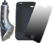 2GO Travel Set Air Accessory Kit (Hülle/Folie/12/24 V Adapter) for Apple iPhone 4G