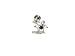 ONE PIECE 16g 1.2mm 316L surgical stainless steel CZ Flower Stud Earring Nickel Free Lead Free