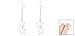 uxcell Women Metal Star Shaped Pendant Dangler Hook Eardrop Earrings Pair Silver Tone