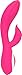 Pure Love G-Spot Silicone Rabbit Vibrator Pink, Rechargeable Clitoris Stimulator, Water-Resistant and Multi Function, Adult Sex Toy, Dual Stimulation