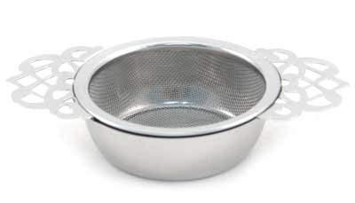 Empress Tea Strainers with Drip Bowls; Elegant Stainless Steel Loose Leaf Tea Strainers (1)