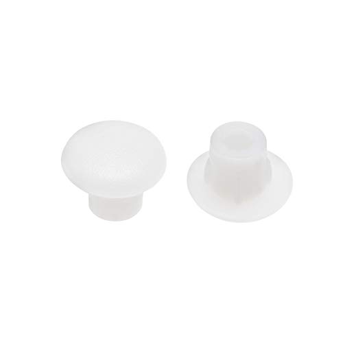 uxcell Shelf Peg Hole Plugs 5mm Dia Clear White Plastic Tube Cover for