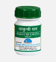 Chaitanya BAKUCHI, Psoralea Corylifolia 60 Tablets Ghana Vati Satva, Concentrated Aqueous Herbal Extracts (1 Bottle)