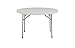 National Public Seating BT-R Series Steel Frame Round Blow Molded Plastic Top Folding Table, 700 lbs Capacity, 48