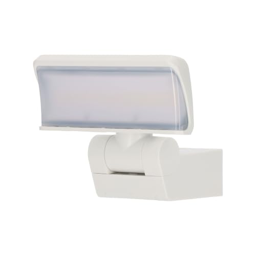 Brennenstuhl LED Security Light WS 2050 W/LED Outdoor Floodlight 20W (1680lm, IP44, 3000K, Warm White Light Colour, Spotlight Head can be swivelled Horizontally and Vertically) White