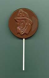 Chocolate Fire Fighter Lolly Favor - 5 pack