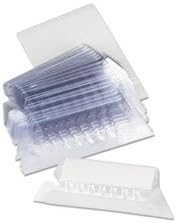 (6 Pack Value Bundle) UNV42215 Hanging File Folder Plastic Index Tabs, 1/5 Tab Cut, 2 1/4" Tab, Clear, 25/Pack