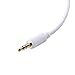 Inovat 30P Dock to USB AUX 3.5mm Audio Cable for Apple iPhone 4S 3GS iPod Touch 2-in-1 USB 3.5mm Audio Cable 4FT(White)