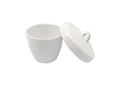 Porcelain Crucible with Lid, 10mL Capacity - Tall