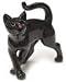 Black CAT Kitten Walks Askew Miniature Porcelain Northern Rose R314E