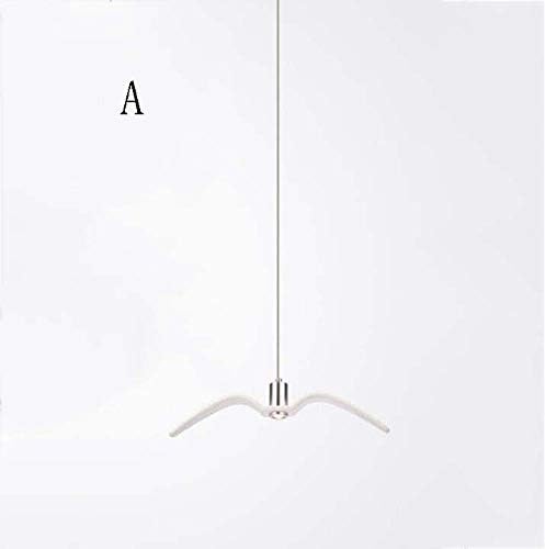 Mamrar LED Color Seagull Bird Chandelier Nordic Simple Birds Flying Shape Pendant Lamp Aisle Balcony Bar Window Deco Hanging Line Light,White,A [Energy Class A]