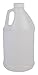 Hudson Exchange 1/2 Gallon Round Plastic Jug with Cap, HDPE, Natural, 6 Pack