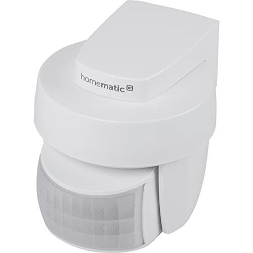 Homematic IP Smart Home Bewegungsmelder mit Dämmerungssensor – außen, Zubehör für Smart Home, Bewegungserkennung, schaltet Leuchten, Energie sparen, 156203A0