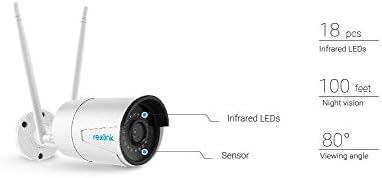 Islandgizmo Outdoor Camera WiFi 4MP 2.4G/5G HD IP Cam Wireless Weatherproof Security Cam (Cam with 16GB Card/United States / 4mm)