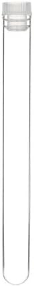16 x 150 mm Clear Plastic Test Tubes with Clear Caps, 25 Pack, KeL Scientific KS-303-RC25