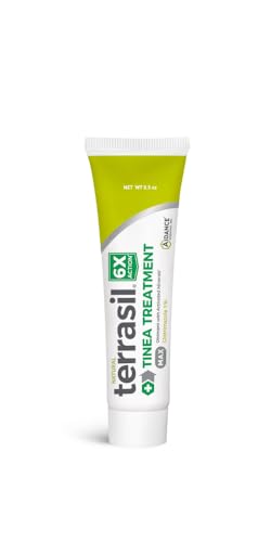 terrasil Tinea Versicolor Treatment Cream Max Strength, Antifungal Tinea Cream, Clinically Proven 1% Clotrimazole, Treats Most Ringworm & Fungal Infections, Soothing Relief of Itchy Dry Skin (.5oz)