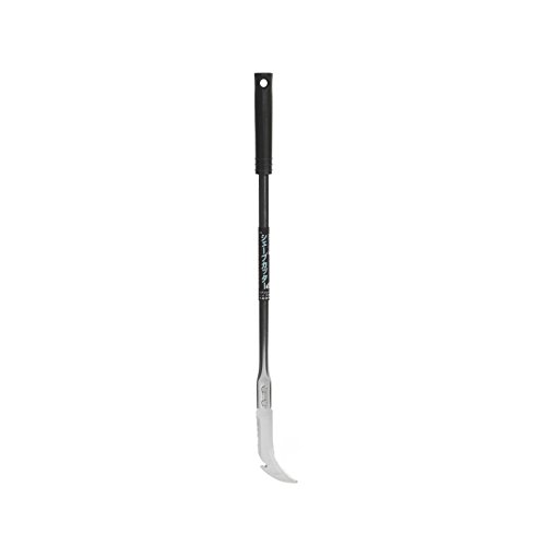 Nisaku NJP235 Long Pruning Tool-S Curved Cutter, Authentic Tomita (Est. 1960) Japanese Stainless Steel, Blade Width 3", Polished 19" Wood Handle