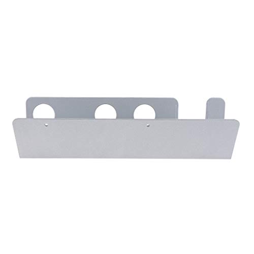 B Blesiya Wall Mount Hair Dryer Storage Rack Makeup Organizer for Dyson Supersonic Hair Dryer&Accessory - Silver