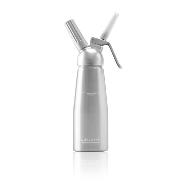 Nuvantee Cream Whipper (1-Pint) - Professional Aluminum Whipped Cream Dispenser With 3 Decorating Nozzles - Uses Standard N20 Cartridges (not included)