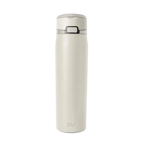 Simple Modern Mesa Loop Trinkflasche mit Strohhalm | Becherhalterfreundliche isolierte Edelstahlflasche für Reisen, Sport und Schule | 890ml | Cashew