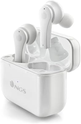 ARTICA Bloom White - Auriculares inalámbricos Compatible con tecnología Bluetooth y TWS, Base de Carga, 24h de autonomía, micrófono, Control táctil.