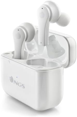 ARTICA Bloom White - Auscultadores sem fios Compatíveis com tecnologia Bluetooth e TWS, base de carregamento, autonomia 24h, microfone, controlo tátil.