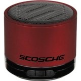 Scosche boomSTREAM mini Portable Bluetooth Wireless Media Speaker - Red